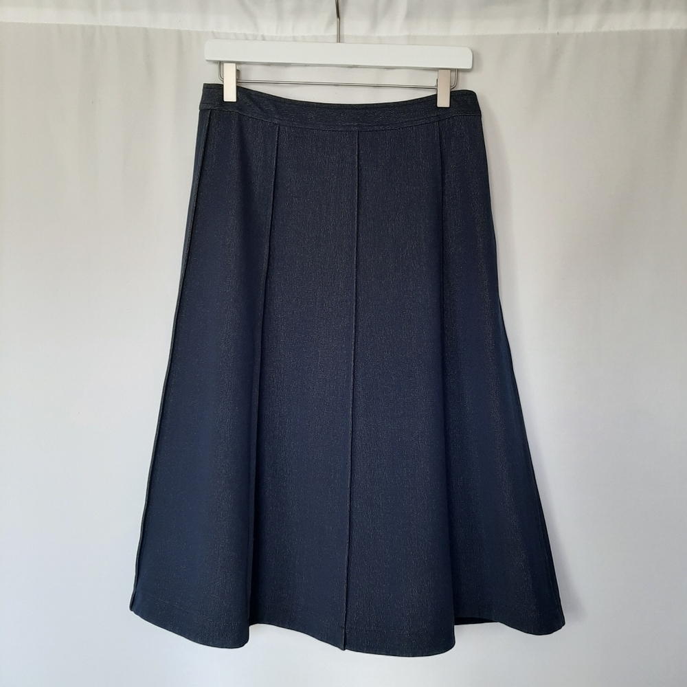 MAG Denim Style Pleated Skirt with Lining